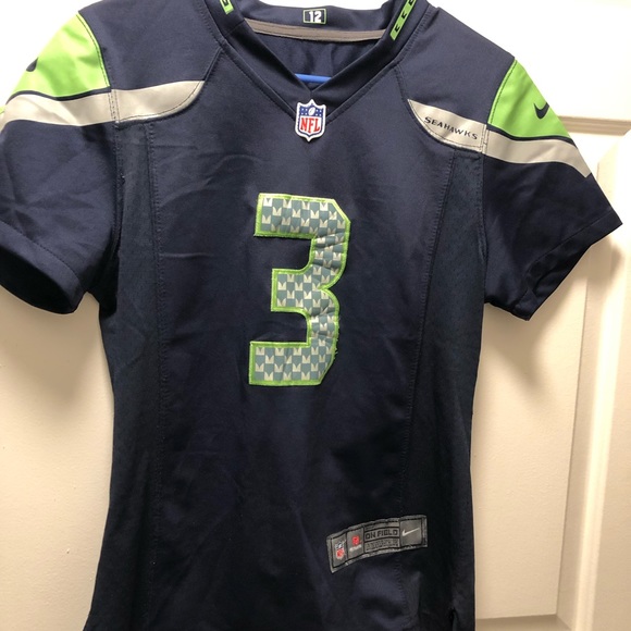 Nike On Field NFL Authentic Seattle Seahawks #3 Wilson Women's  Blue Jersey - Picture 6 of 15